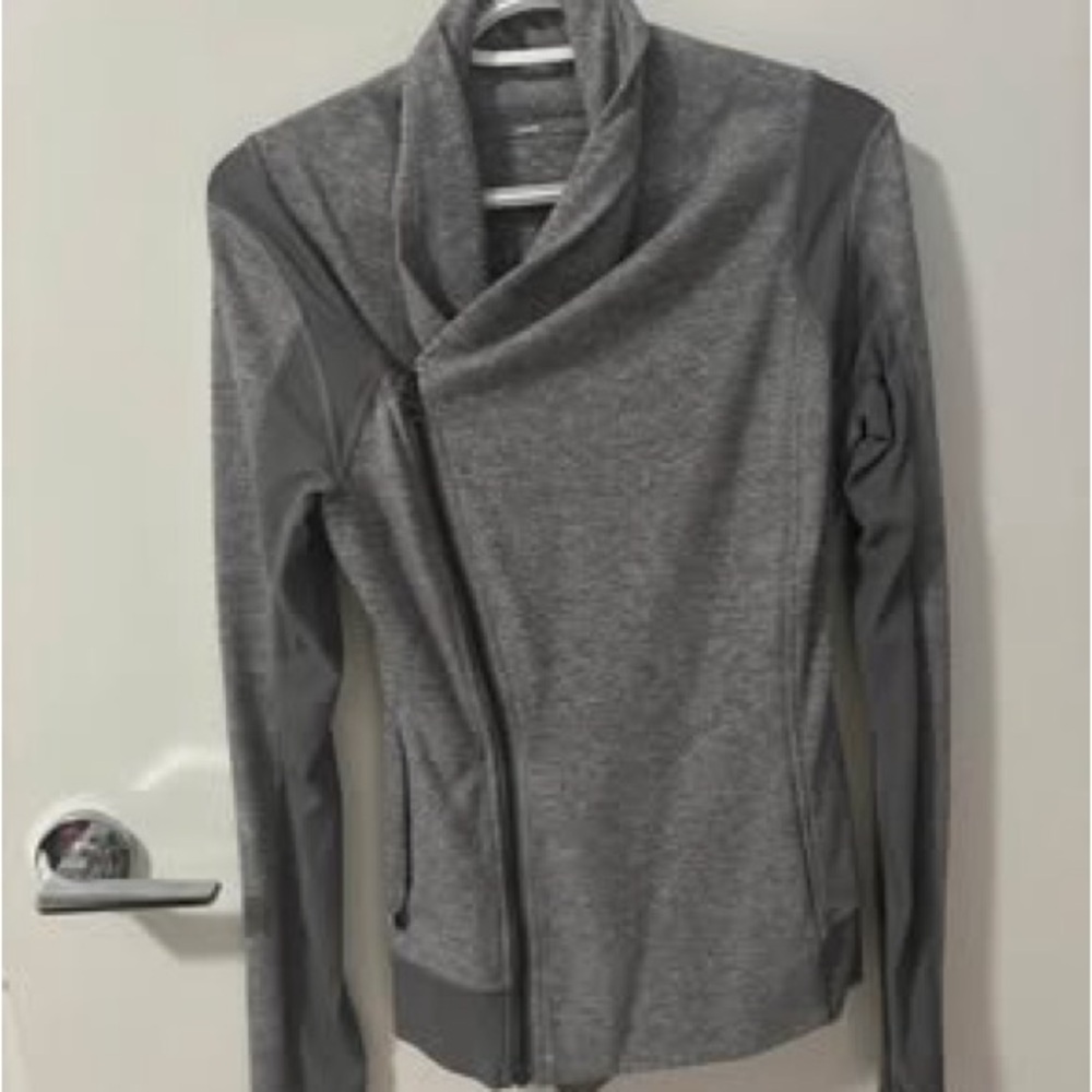 Lululemon athletica Gray Asymmetrical Zip Hoodie